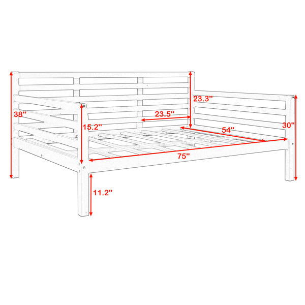 Red Barrel Studio® Full Size Daybed With Wood Slats Support Wayfair